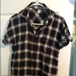 Short sleeve flannel shirt